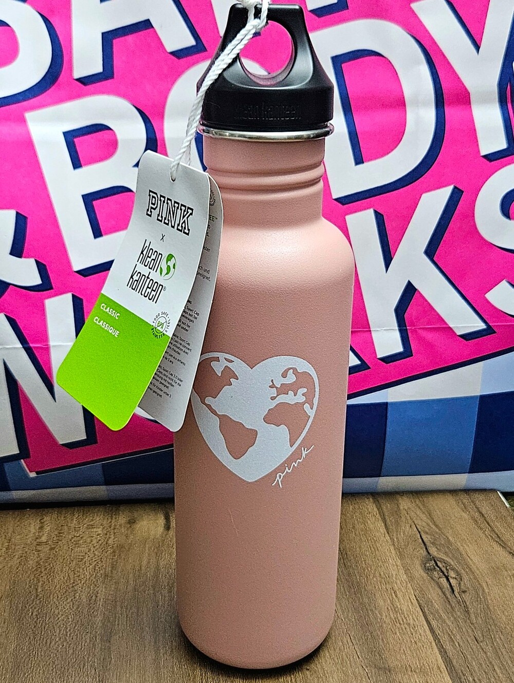 PINK KLEAN KANTEEN stainless steel Water bottle 27oz NEW collectible